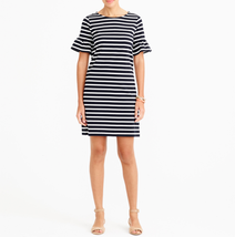 J.Crew Ruffled bell-sleeve shift dress in stripe nautical Small - $60.99 CAD