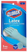 Clorox Latex Everyday Cleaning Gloves, Size Large, 1 Pair - $4.79