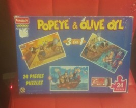Popeye &amp; Olive Oyl 3 in 1 24 Pieces Puzzles - $18.80