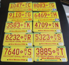 YOUR CHOICE FROM 10  NEW MEXICO RV LICENSE PLATES  NATIVE AMERICAN ZIGZA... - $14.40