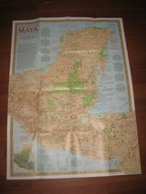 1989 Nat Geo foldout Map: Yucatan Peninsula- 20.5&quot; x 27.5&quot;- W/ Land of M... - £7.94 GBP