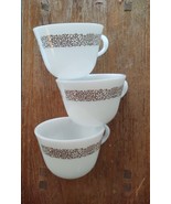 Vintage Corelle WOODLAND BROWN Coffee Mugs Set of 3 Pyrex Corning Servin... - £12.78 GBP