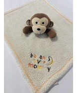 Monkey Lovey Plush Security Blanket Baby Gear Brown Cream 15x15 Bananas ... - €28,88 EUR