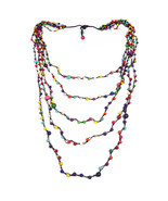 Mix Color Howlite Floating Bubbles Multi Layered Necklace - £13.61 GBP