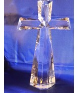 24% LEAD CRYSTAL CROSS Fine Bohemian Crystal - 7 1/2&quot; Tall - Czech Republic - £75.93 GBP