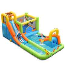 Costway Inflatable Water Slide Park Bounce House Climbing Wall Without B... - £390.31 GBP