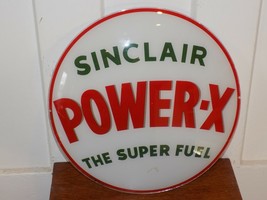 Vintage Sinclair Power-X The Super Fuel Glass Globe Lens - $321.75