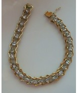 Vintage Signed Krementz CZ Tennis Bracelet  7.5&quot; Long - $130.48 CAD