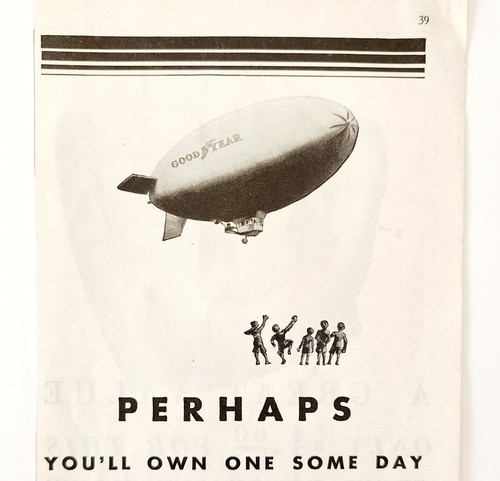 1930 Goodyear Blimp Airship Dirigible Advertisement Boy&#39;s Life Aviation ... - $19.99