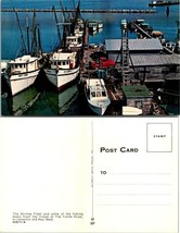 Florida Key West Shrimp Fleet Tower View Turtle Kraal Marina Boats VTG Postcard - £7.51 GBP