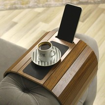 Functional Hazelnut Wooden Sofa Tray With Sofa Arm Table, Adjustable Sofa Arm - £35.12 GBP