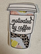 Motivated By Coffee Small Sticker - $1.97