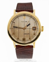 Glycine 18k Yellow Gold Men&#39;s Vintage Vacuum Automatic Watch 2472 - £1,483.40 GBP