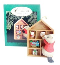 Ready for Santa Miniature Hallmark Christmas Tree Ornament Beaver Animal Vintage - $7.95