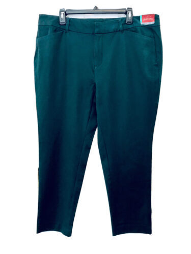 Faded Glory Womens Size 18 Bi Stretch Evergreen Slash Pockets Cotton Ble... - $16.95