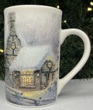 Thomas Kinkade Tall Coffee Tea Mug Olde Porterfield Gift Shoppe 16 oz 1991 - £6.61 GBP