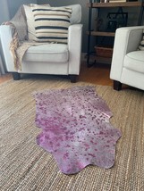 Pink Metallic Mini Cowhide Rug Average Size: 46&quot;X 40&quot; Pink Cowhide Mini Rug - $98.01