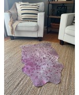 Pink Metallic Mini Cowhide Rug Average Size: 46&quot;X 40&quot; Pink Cowhide Mini Rug - €84,53 EUR