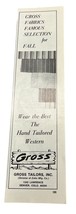 Gross Tailors Inc Print Ad 1970 Vintage Denver Colorado Hand Tailored We... - £7.82 GBP