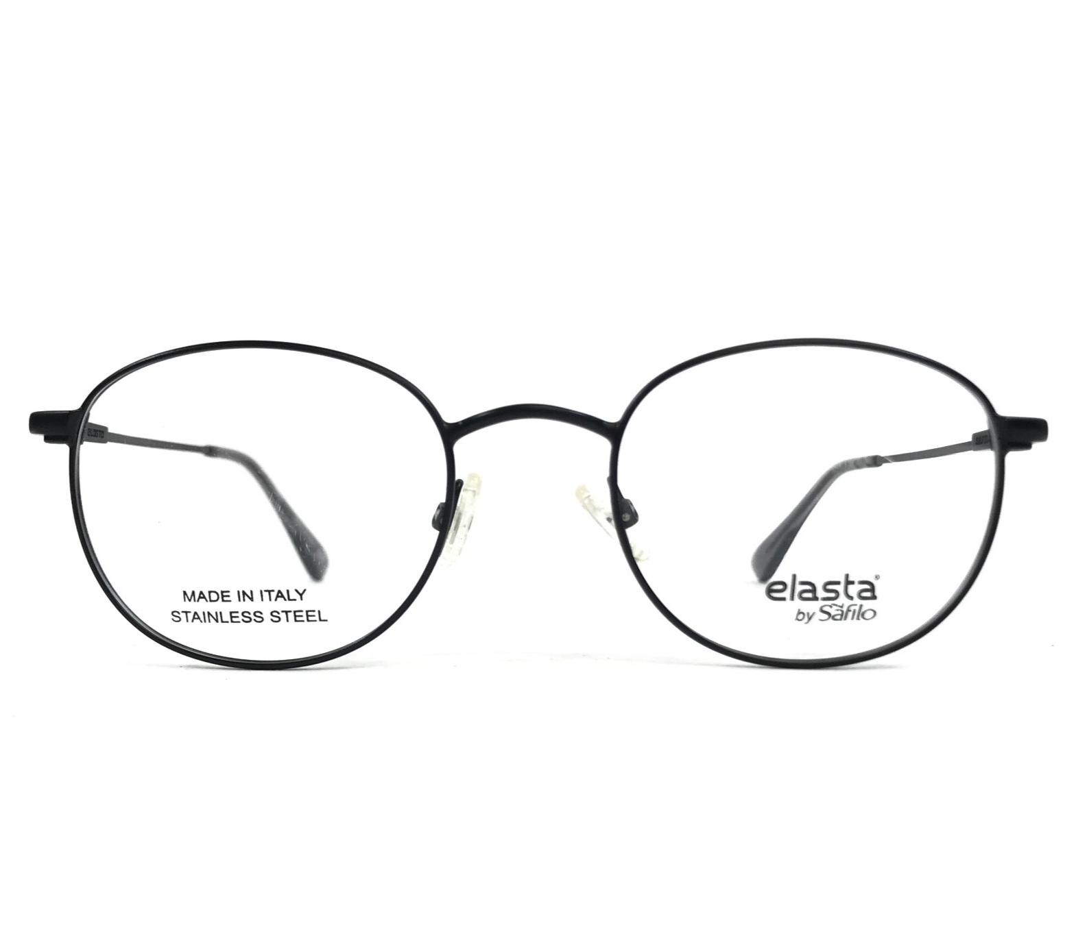 Elasta by Safilo Eyeglasses Frames E7226 003 Black Round Wire Rim 48-20-140 - $64.34