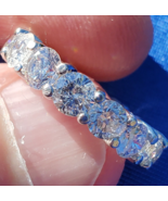 Earth mined Diamond 5 carat Deco Wedding Band Platinum Eternity Annivers... - $15,176.25