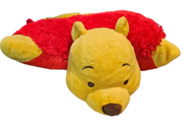 Winnie the Pooh Disney Pillow Pet 18&quot; Plush Stuffed Toy Bear Yellow Red Soft - £15.28 GBP