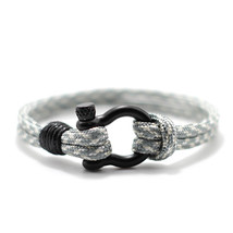 Stainless Steel Bracelet Homme Minimalist Paracord Braslet Men Rope Double Layer - £11.12 GBP