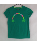 Cat &amp; Jack Follow The Rainbow Green St. Patrick&#39;s Day T-Shirt Girls Larg... - $13.52 CAD