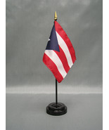 Puerto Rico Mini 4&quot;x6&quot; Desk Stick Flag, With Black Plastic Stand - $12.47 CAD