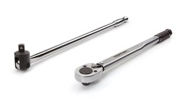1/2-Inch Drive Click Torque Wrench 10-150 ft. lb. 13.6-203.5 Nm 24In Breaker Bar - £65.67 GBP