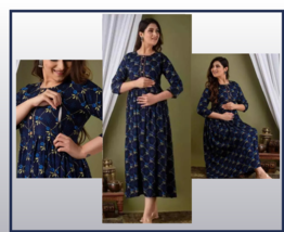 Attractive Pregnant / Maternity Women Kurti Gown Suit Easy baby Feeding ... - $666.95 MXN