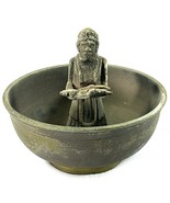 Vintage Antique Solid Brass Portable Holy Water Baptismal Figural Bowl - $68.53 CAD