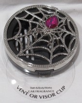 Bath &amp; Body Works Car Fragrance Vent or Visor Clip Purple Silver SPIDER WEB - £15.96 GBP