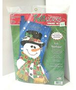 Sequin Snowman 18" Christmas Stocking Kit NEW Dimensions #8113 Feltworks... - €25,73 EUR