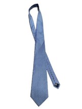 Men&#39;s JONES NEW YORK Silk NECKTIE Tie BLUE Geometric B2 - £7.83 GBP