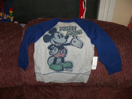 Disney Store Mickey Mouse Gray/Blue Sweatshirt Size 2/3 Boy&#39;s NEW  LAST ONE - £13.21 GBP