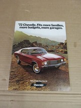 Vintage 1972 Chevelle Chevrolet Brochure Catalog Advertisement  B6 - £73.73 GBP
