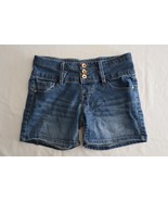 Blue Spice Short Size 14 Girls Blue Triple Button Stretch Denim Cotton Y... - $8.00