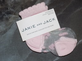Janie and Jack Sheer Polka Dot Ankle Socks Light Pink 3/6 Months Girl&#39;s NEW - $13.00