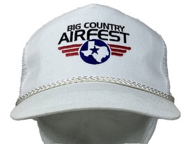 Vintage Big Country AIRFEST Abilene Texas Trucker Hat Snapback Cap White NOS! - £17.01 GBP