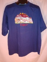 VTG Destination Souvenir Embroidered XXL Multicolor Tibet T Shirt - £14.61 GBP