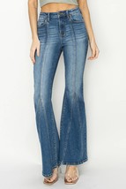 RISEN Full Size High Rise Front Seam Detailed Flare Jeans - £55.66 GBP