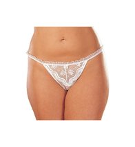 Shirley of Hollywood Women&#39;s Plus Size Scalloped Embroidery Crotchless Panties,  - £21.99 GBP