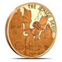 1 oz Copper Cryptid Creatures The Jersey Devil Copper Round Collectible Coin - £3.95 GBP