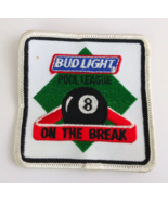 Bud Light Pool League On The Break White Border Patch 3&quot; - $5.81
