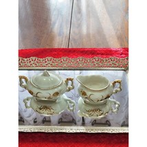 Vintage Lefton Gold Wheat Mini Sugar &amp; Creamer, Individual Luncheon - $24.00