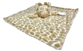 Carters Plush Giraffe Tan White Soft Security Blanket Lovey Pacifier Holder Baby - £7.69 GBP