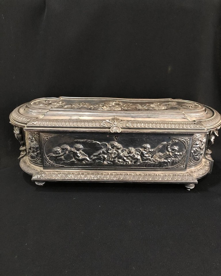 Antique Story Box Lined With 19th Century Velvet - $1,188.00