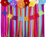 16 Pieces Mexican Paper Flowers Mexico Fiesta Party Decorations Streamer... - £32.47 GBP