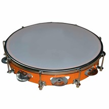 Musical Instrument Tambourine Hand Percussion Metal Zill 8 Inches Color ... - $21.39